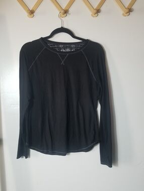 CLIMATERIGHT BY CUDDL DUDS WOMEN'S BLACK LONG SLEEVE SHIRT SIZE LARGE